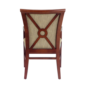 Solid Wood <b>Upholstered</b> Arm <b>Chair</b> for Home Office Hotel Restaurant Comfortable Fabric Seating Indoor Space Use Style Furniture - Product Image 5