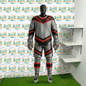 Nouvel arrivage : Ensemble uniforme de hockey sur glace personnalisable, respirant, imprimé, séchage rapide, 100 % polyester (maillot et short) - Product Image 2