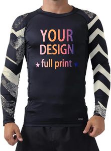 100% <b>Top</b> High Quality Custom Design Slim Fit Unisex Rash Guard with Mesh Washed Simple Front Fitness Wear Gym Workout - Product Image 6