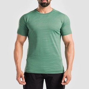 Men's <b>Black</b> Slim Fit Short Sleeve O-Neck Quick Dry Knitted T-<b>Shirt</b> - Product Image 3