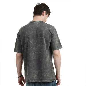 T-shirt pour homme, coupe ajustée, coton/fibre de bambou, 260g, imprimé décontracté brodé - Product Image 5