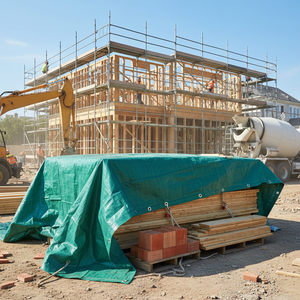 Lona de Grado Comercial para Construcción |   Cubierta de PE/PVC con Protección UV para Todo Clima, para Uso en Aplicaciones Industriales y de Construcción - Product Image 1