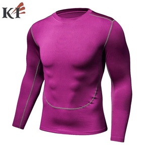 T-shirt de sport Rash Guard en tissu personnalisé, conception libre, manches longues, respirant, polyester 160g, sublimation personnalisée, vente en gros, pour hommes, USA - Product Image 2