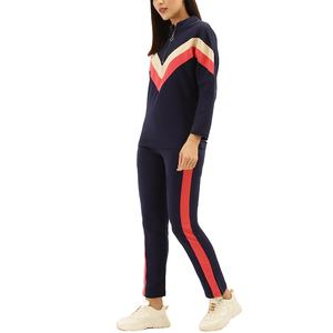 Logo gratuit 10% de réduction OEM survêtement femmes 2 pièces ensembles fermeture éclair en velours veste et pantalon de survêtement ensemble femme survêtement survêtement - Product Image 1