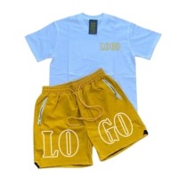 Ensembles T-shirt et Short Homme Style Urbain Vintage Été Séchage Rapide Coupe Décontractée Personnalisable
