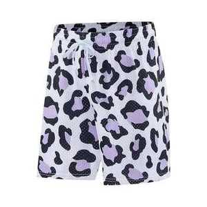 Custom <b>Men</b> Leopard Print Shorts Mid Waist Elastic Breathable Casual Short Length Woven Polyester Swim <b>Trunks</b> - Product Image 5