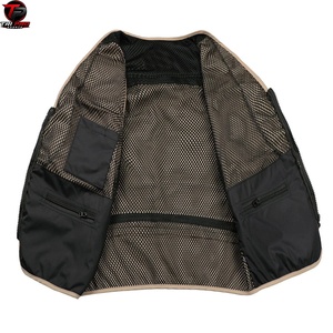 Chaleco Utilitario Caqui para Hombre, Cuello en V, Cierre Completo, Múltiples Bolsillos con Cremallera, para Caza, Pesca, Fotografía, Viajes, Transpirable y Ligero - Product Image 2