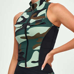 Camiseta de látex sin mangas con cremallera para mujer, de alta calidad, cómoda, con control de abdomen, para gimnasio, fitness, golf y ciclismo. - Product Image 3