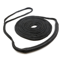 Corde marine en nylon double tressé bleu marine de qualité supérieure 15 '/25'/35 'avec oeillet pour bateaux fabriqués au Vietnam