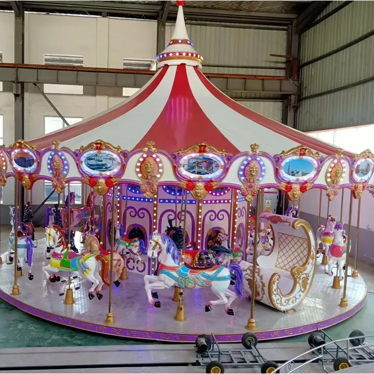 Parque de Diversões passeios Crianças Merry Go Round Carousel cavalo para venda