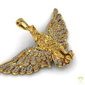 Hommes Religieux Moissanite Diamant Paix Colombe Pendentif Glacé Saint-Esprit Oiseau Spirituel Bling Figuratif Fine Pendentifs Charms - Product Image 4
