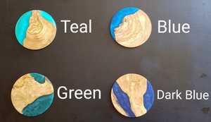 Premium Acacia Wood Epoxy Resin <b>Drink</b> <b>Coaster</b> Set Decorative Table <b>Coasters</b> for Home Bar, Dining & Gift Giving - Product Image 2