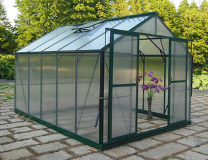 Invernadero Pequeño Moderno <span class=keywords><strong>para</strong></span> Jardín, Patio Trasero, Cultivo de Plantas, Aluminio con Vidrio de Policarbonato, Invernadero Exterior - Product Image 3