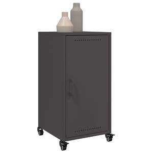 Buffet compact rectangulaire noir en acier laminé à froid pour armoires de salon - Product Image 5