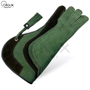 Gants de fauconnerie robustes en cuir véritable, protège-mains pour l'entraînement des oiseaux, anti-morsure et anti-griffures, gants de manipulation haut de gamme - Product Image 4