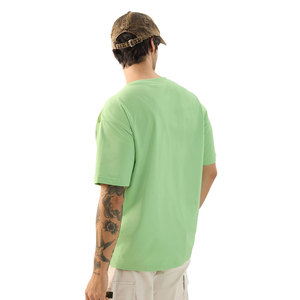T-shirt homme en coton mélangé doux, col rond, manches courtes, style mode, pour la gym, les activités de plein air et le style urbain, couleur unie, pour l'été - Product Image 5