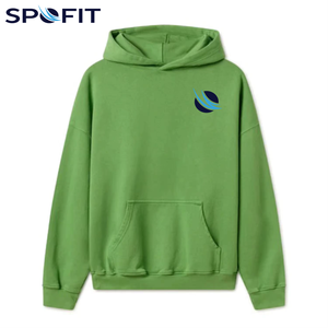 Sudadera con Capucha Oversize 2026, Color Gris Sólido, Felpa de Algodón, Corte Regular para Hombre, Diseño con Bolsillos, Ropa de Otoño - Product Image 6