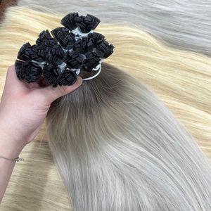 Meilleures extensions de cheveux vietnamiennes Remy à pointes plates en kératine, blondes, double épaisseur, haute qualité, prix de gros - Product Image 5