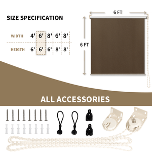 Tenda a Rullo in HDPE Mocha 8 X 6 con Giunzioni per Gazebo e Pergola - Product Image 3