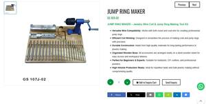 Kit de Herramientas para Hacer Anillos de Salto, Herramientas de Joyería, Kit de Bobinas de Alambre para Fabricación de Joyas, Herramientas de Orfebrería, Herramientas Manuales |   N.º de artículo GS-107J-02 - Product Image 3