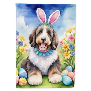 Bernedoodle Easter Egg Hunt Decorative Yard <b>Flag</b> Multicolor Mailbox <b>Garden</b> <b>Flag</b> Banner for Patio Artwork for Flower Beds - Product Image 1