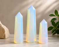 Tour de cristal opalite pour la méditation, l'équilibre émotionnel, l'amélioration de la communication et l'énergie positive, décoration intérieure