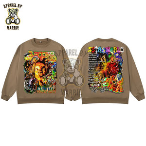 Sudadera de algodón de primera calidad para hombre, estilo urbano, personalizada con logotipo impreso, corte regular, cuello redondo. - Product Image 4