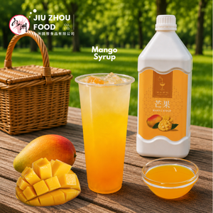 Premium Mango Concentrate Syrup for Beverages 2.5kg <b>Bottle</b> Custom Taiwan Bulk Bubble Tea Ingredient Jiuzhou Brand Refrigerate - Product Image 1