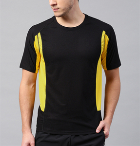 เสื้อยืดออกกำลังกายผู้ชายผ้าเจอร์ซีย์โพลีเอสเตอร์/คอตตอน แบบคัสตอม แขนสั้น ป้องกันขนร่วง แห้งเร็ว - Product Image 5
