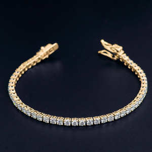 High Quality IGI Certified Hip Hop Bling Tennis Chain Necklace with Moissanite Stones Gold Plated Unisex Available Best Price - Product Image 5