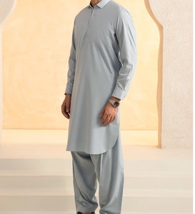 Vêtements islamiques traditionnels pour homme 100% coton, fabriqués au Pakistan, Shalwar Kameez respirant, vente en gros, robe musulmane Salwar Kameez - Product Image 2