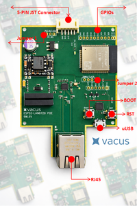 บอร์ด ESP32 WROOM-32 POE LAN8720โมดูลอีเทอร์เน็ต | ไฟ5V 9W ผ่านอีเธอร์เน็ต | ชุดพัฒนา IOT - Product Image 2