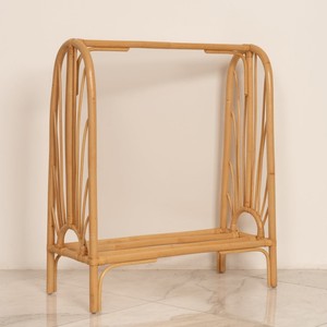 Porte-vêtements sur mesure, prix usine, rail à vêtements en rotin naturel, porte-vêtements en tissu de bonne qualité - Product Image 2