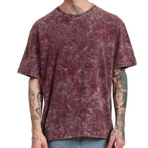เสื้อยืดโอเวอร์ไซส์สไตล์วินเทจสำหรับผู้ชาย ล้างสีแบบแอซิดวอช ผ้าคอตตอนพรีเมียม ทรงหลวมสบายแบบทันสมัย - Product Image 1