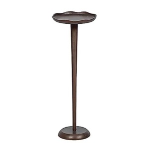 Elegante Mesa de Bar con Pedestal, Bandeja Esculpida en la Parte Superior, Diseño de Columna Delgada, Base Estable, Acento Compacto para Esquinas Decorativas y Entradas - Product Image 2