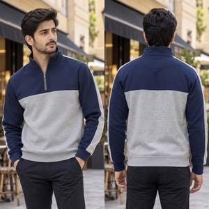 Veste polaire pour homme à col montant, manches souples, texture douce, conçue avec un textile polaire brossé - Product Image 6
