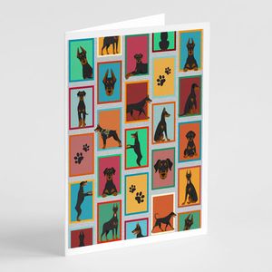 Lunatique A7 Taille 5x7 Cartes Vierge Paquet de 8 Cartes de Voeux Doberman Pinscher avec Enveloppes - Product Image 1