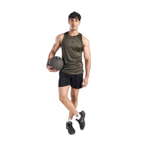 Custom Gym Workout Vest Muscle Training Tank Top Cotton Breathable Crew Neck 180g Stringer <b>Singlet</b> <b>Men</b> Women - Product Image 1