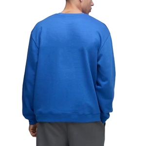 Wholesale 100% cotton mens sweatshirt custom 3d puff printed logo full sleeves solid <b>colour</b> hoodies & sweatshirt for mens - Product Image 2