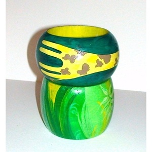 กำไลไม้ทำมือลายเพ้นท์ ชุดกำไลข้อมือจากอินเดีย โดย RR ENTERPRISES - Product Image 1