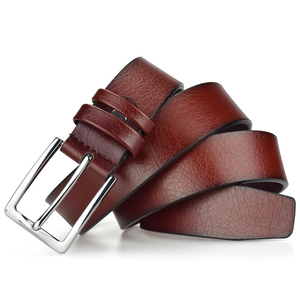 Ceinture en cuir pleine couleur de haute qualité pour homme, robuste, avec boucle classique à ardillon, confortable, pour tenues chaudes et sacs - Product Image 4