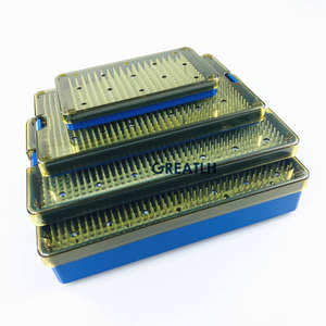 Oferta Económica: Caja de Esterilización de Aleación de Aluminio de Una Sola Capa Marrón y Dorada con Tapete de Silicona para Bandeja de Esterilización de Dentavex - Product Image 1