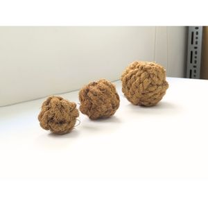 Pelota de Fibra de Coco Natural para Perros con Cuerda, Juguete Duradero para Mascotas - Product Image 4
