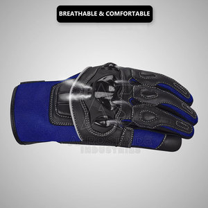 Guantes de Carreras Ligeros de Cuero Transpirable con Cierre de Gancho y Bucle, Diseño de Dedos Completos, Agarre Avanzado y Absorción de Humedad para Deportes - Product Image 5