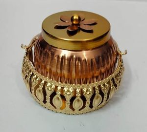 High Quality Brass Container Wholesale Price Handmade Storage <b>Jar</b> for Kitchen Dining Table and Food Storage Use - Product Image 4