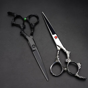 Ciseaux de coiffure en acier inoxydable VG10, coupe lisse, ciseaux de salon pour droitiers avec logo personnalisé et rasoir - Product Image 2