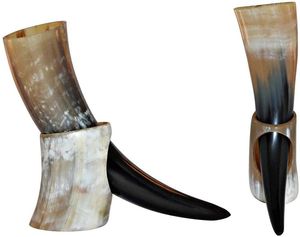 Handmade Viking Drinking Horn with Smooth Finish for Mead <b>Beer</b> Ale and Rustic Kitchen Decoration - Product Image 3