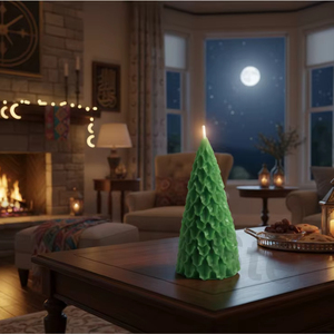 Árbol de Navidad con 2 Velas, Opción de Decoración para el Hogar, Bodas, Navidad, Pascua, Cumpleaños y San Valentín - Product Image 1