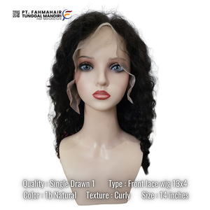 100% con người Remy tóc 13x4 xoăn phía trước ren Tóc Giả Indonesia tóc tự nhiên dài lớp biểu bì phù hợp tóc Trinh Nữ miễn phí-rối HD ren - Product Image 3