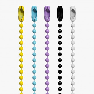 Numéro militaire chaîne boule chaîne perle chaîne couleur porte-clés bricolage accessoire avec sac crochet matériel pour l'artisanat - Product Image 1